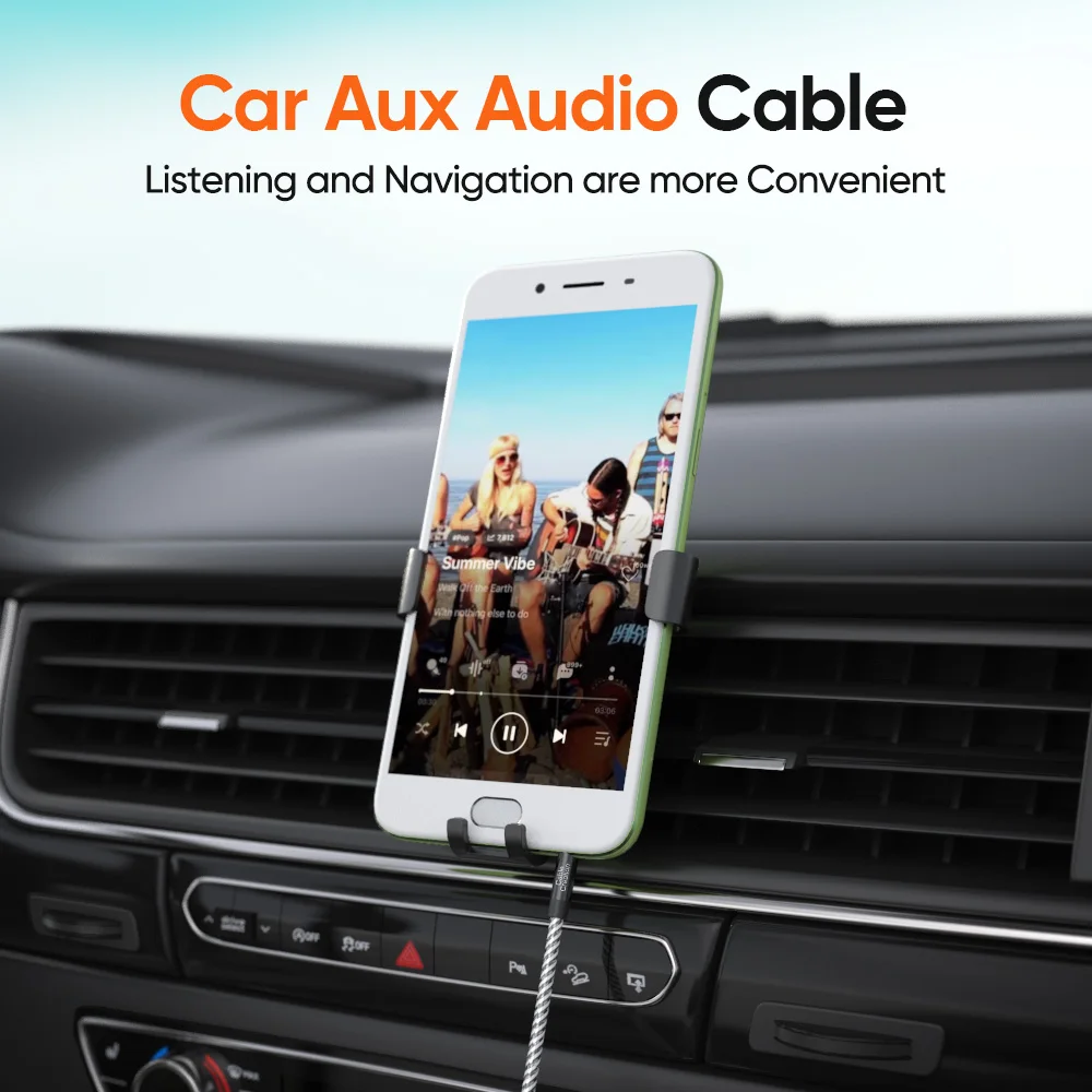 CableCreation 3.5 مللي متر AUX كابل Hifi ستيريو aduio جاك مساعد الحبل ل JBL سماعات سيارة المتكلم SoundBox شاومي الهاتف باد