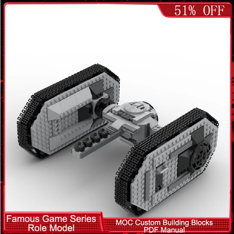 648 PCS Technology Stellaris Cockpit-Track Tank MOC Customize Modular Building Block Creative Design DIY Boys Festival Toy Gift