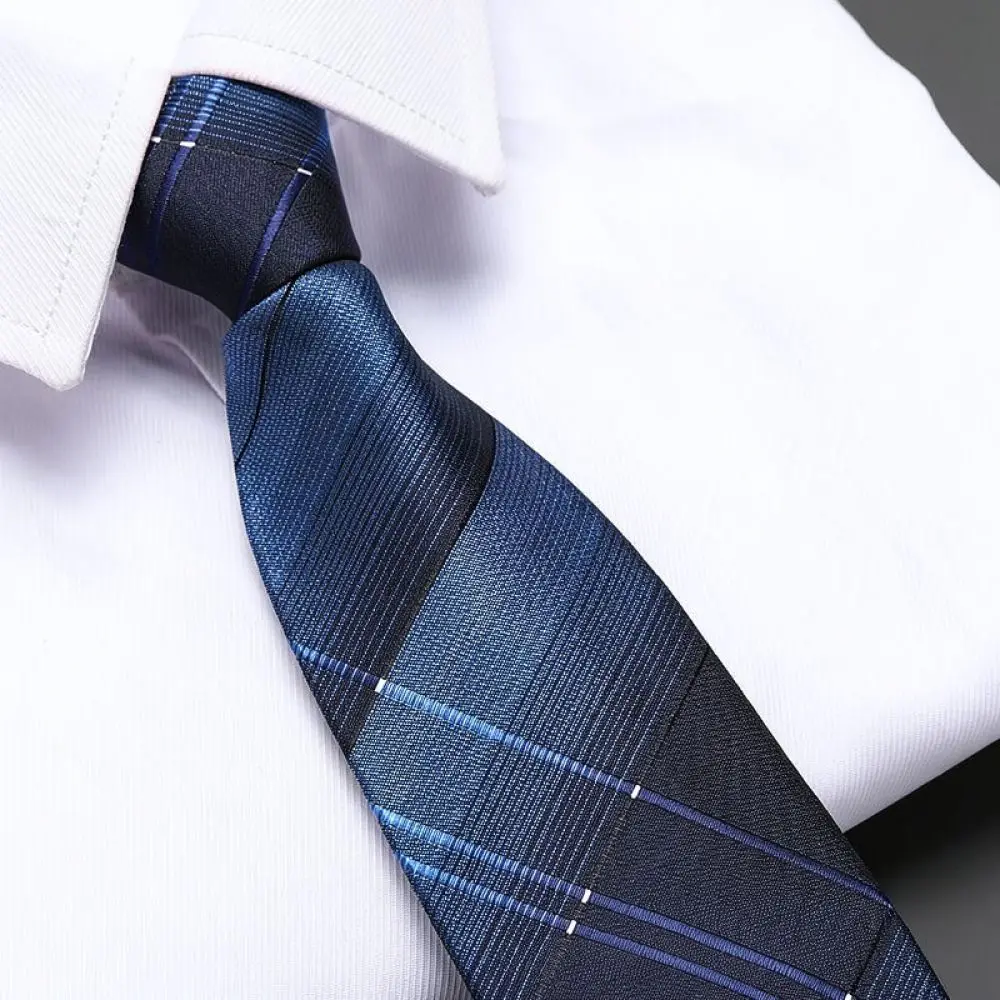 Convenient Zipper Tie For Men Professional Business Wedding Groom Office Wear Classic Ready Made Neckwear Accessory