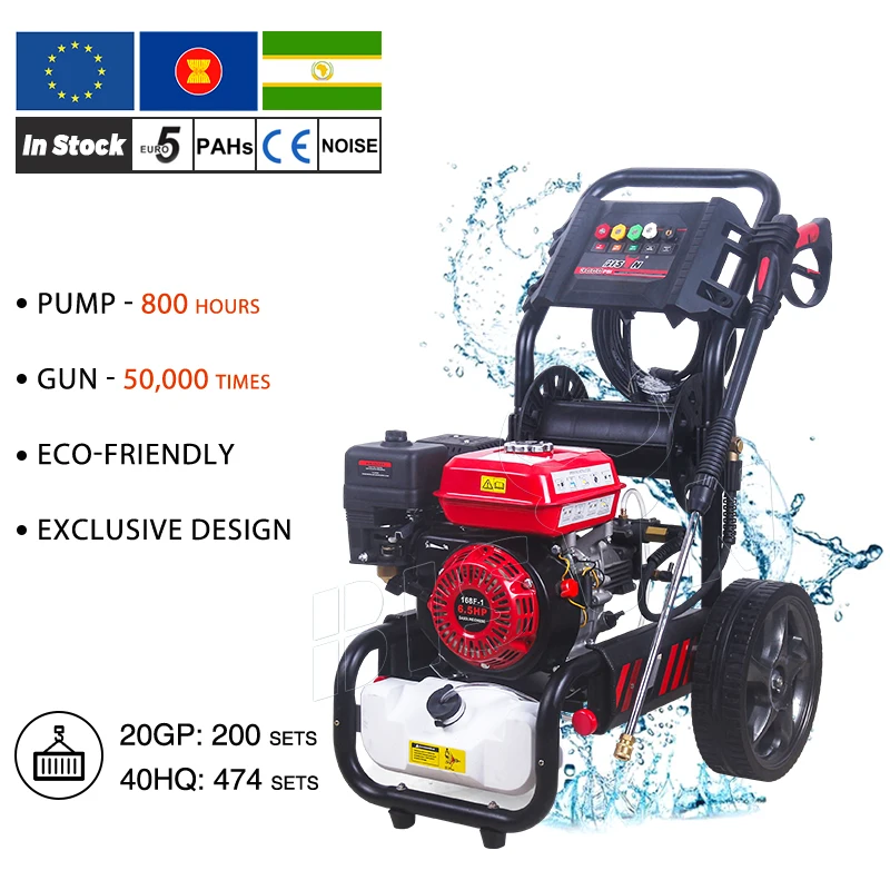 Gasoline High Pressure Washer 170bar 180bar 190bar Petrol Power High Pressure Washer