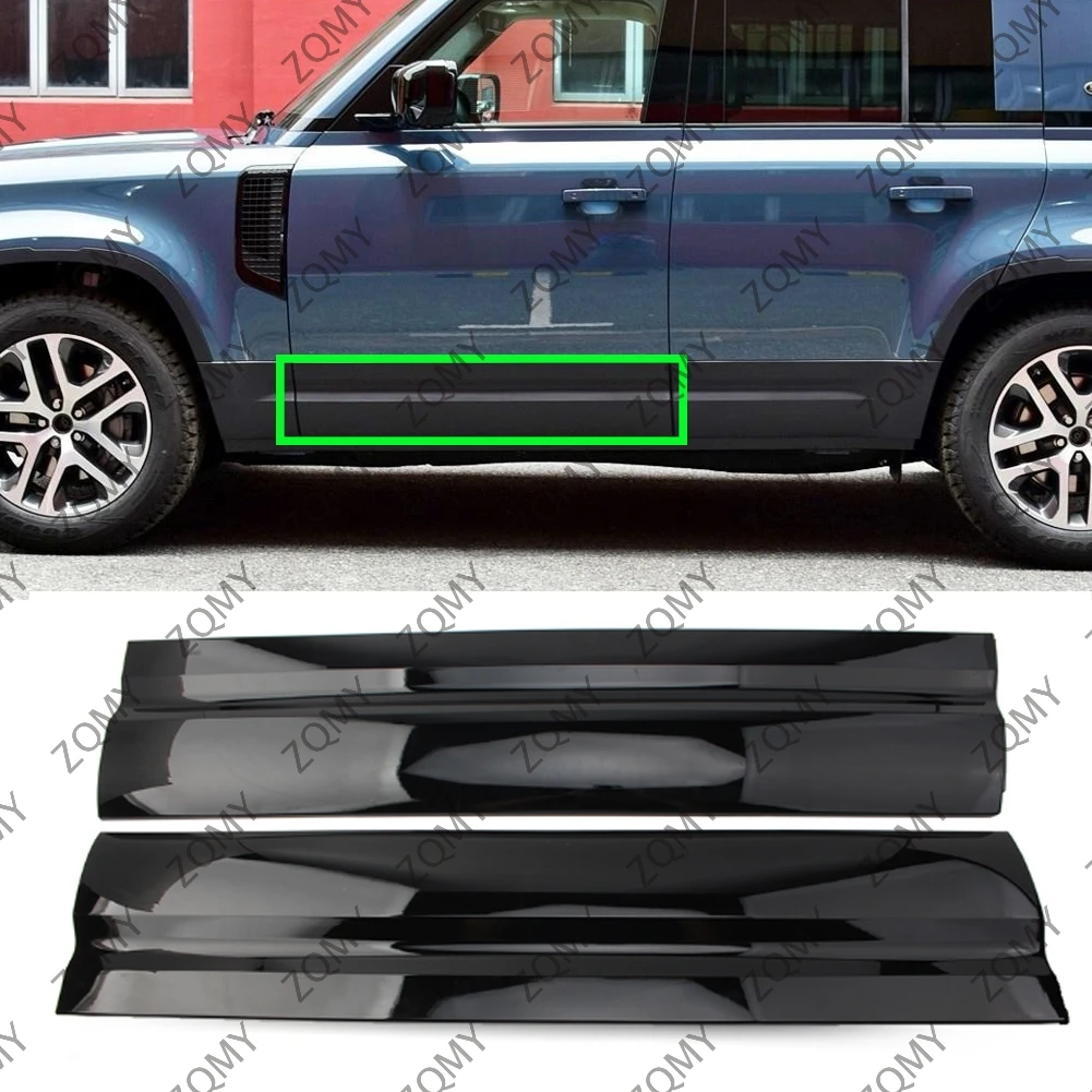 1pcs Car Front Door Exterior Lower Moulding Cover Decoration Trim For Land Rover Defender 2019 2020 2021 2022  2023 2024