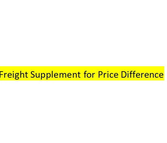 VIP Customers  Freight Supplement for Price Difference Special link