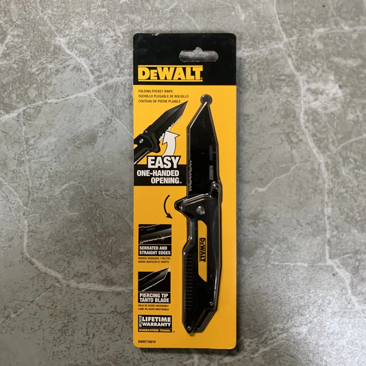 

Dewalt DWHT10910 Pocket Knife With Ball-Bearing Assist Utility Knife Folding Knife Pipe Wood Cutter Tools DEWALT Hand Tools