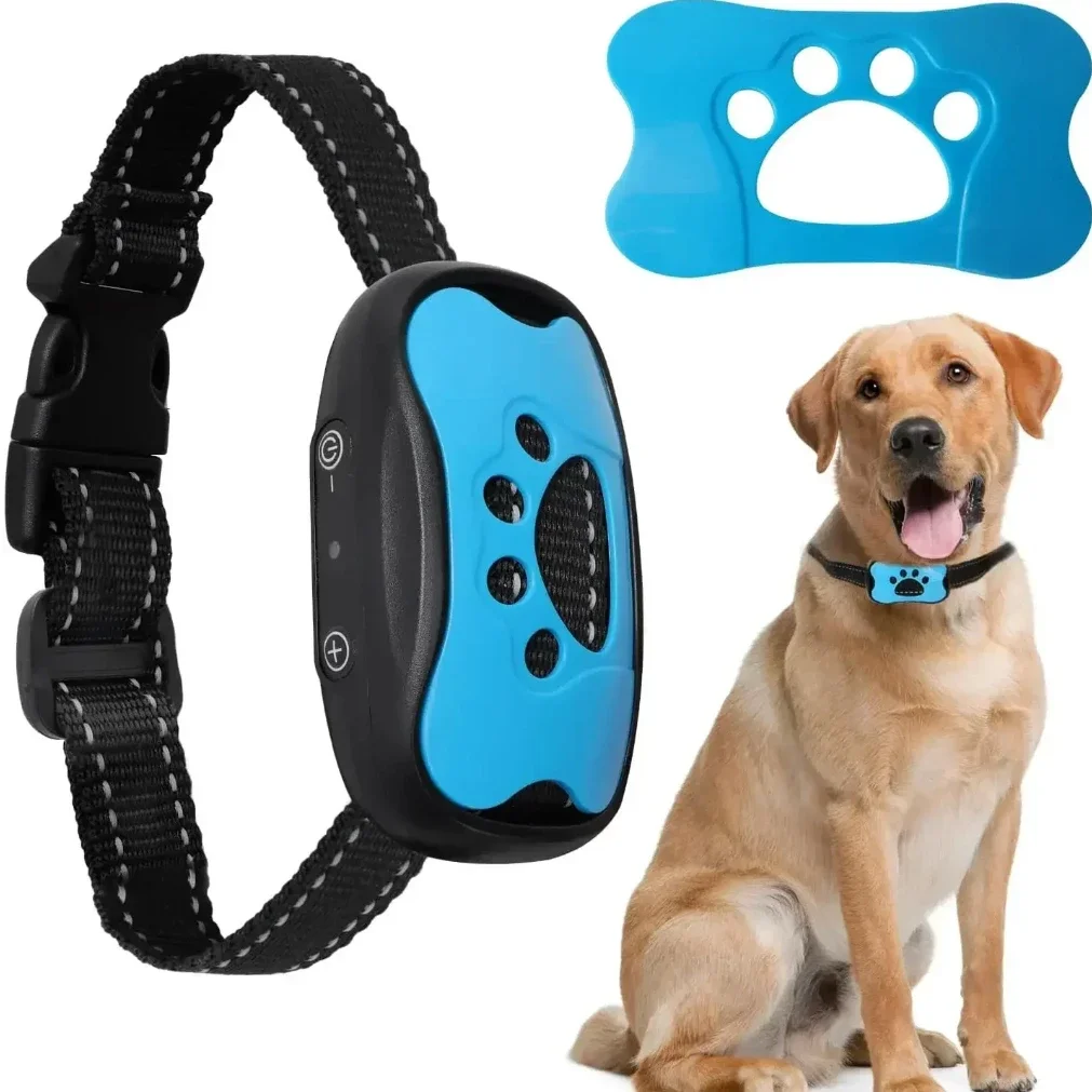 

2025 New Pet Dog Anti Barking Device USB Rechargeable Dogs Training Collar Ultrasonic Stop Barking Vibration Anti Bark Collar