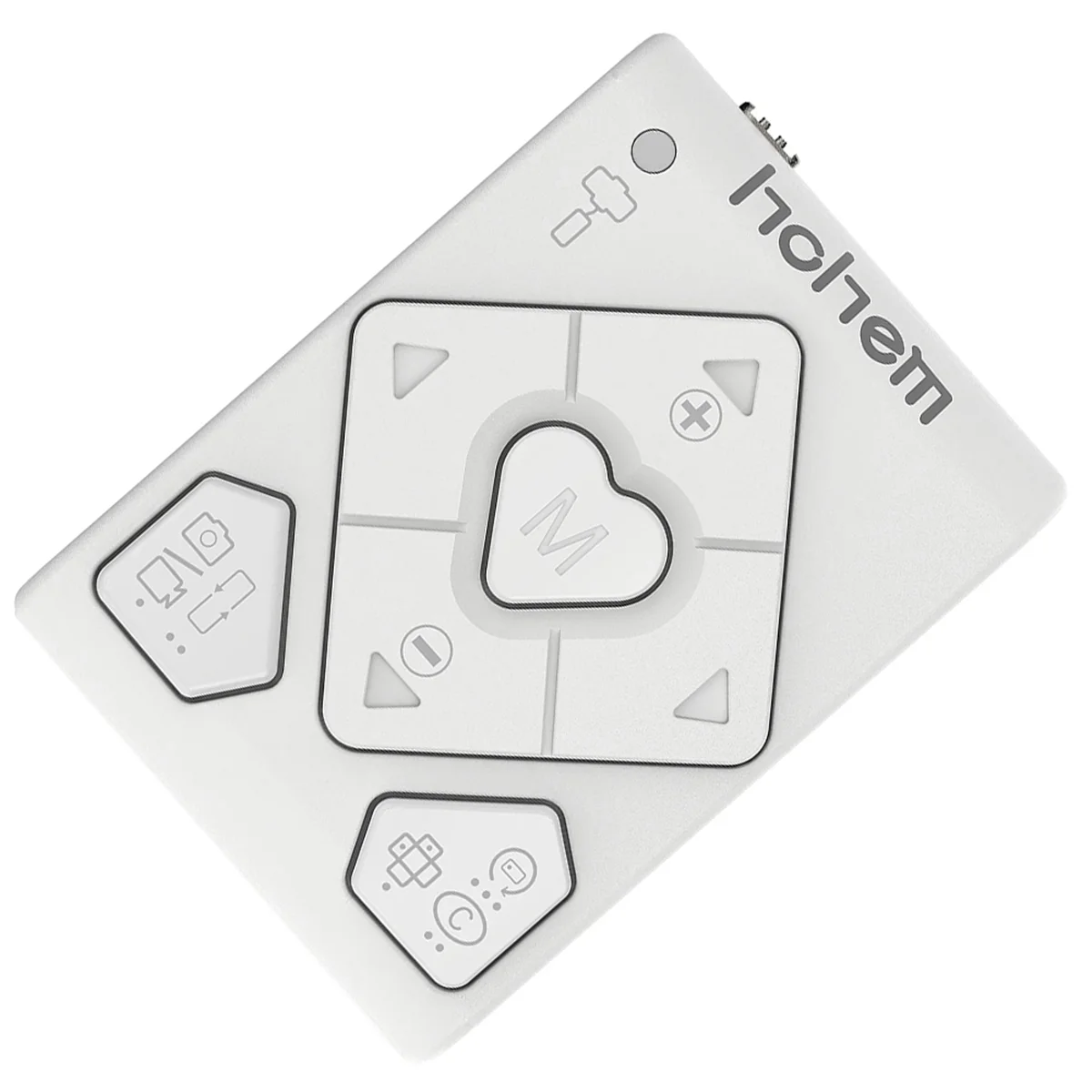 A57G-Hohem Control remoto inalámbrico BT para estabilizador de cardán para teléfono inteligente ISteady XE/X2/V2/V2s/M5/M6/MT2 blanco