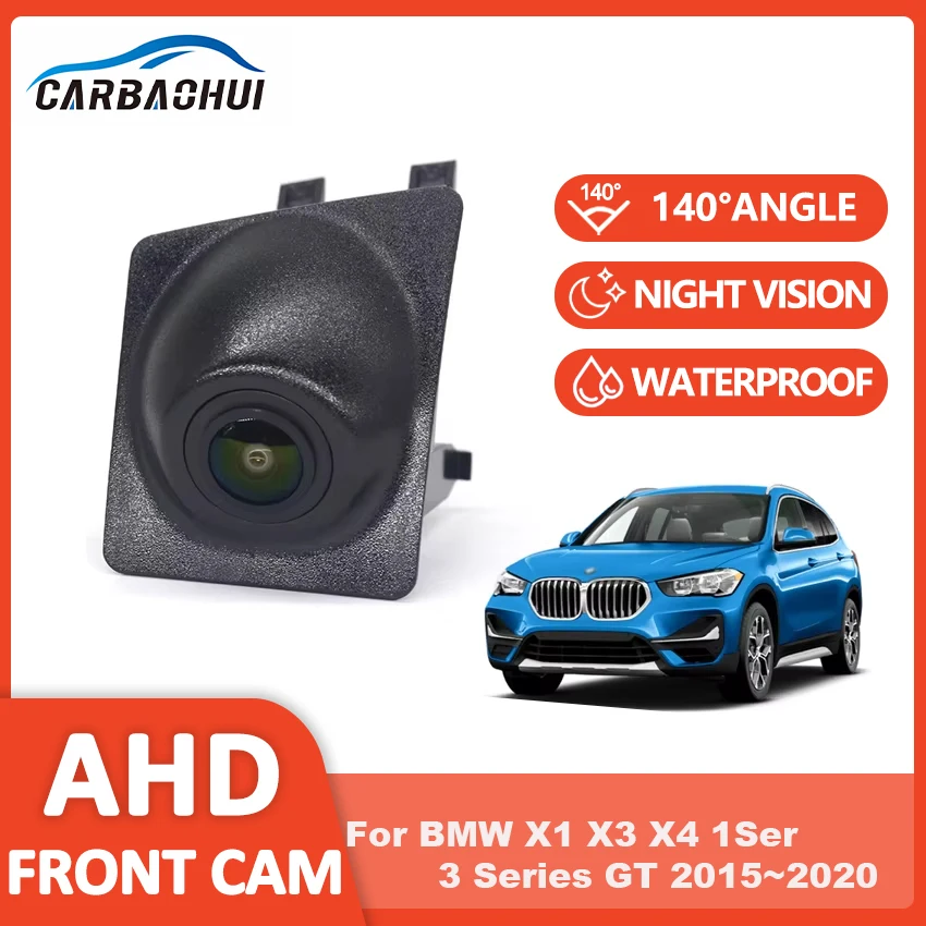 

AHD 1080P ЛОГОТИП Автомобильная парковочная камера переднего вида Водонепроницаемая для BMW X1 X3 X4 1Ser 3 Series GT 2015 ~ 2019 2020