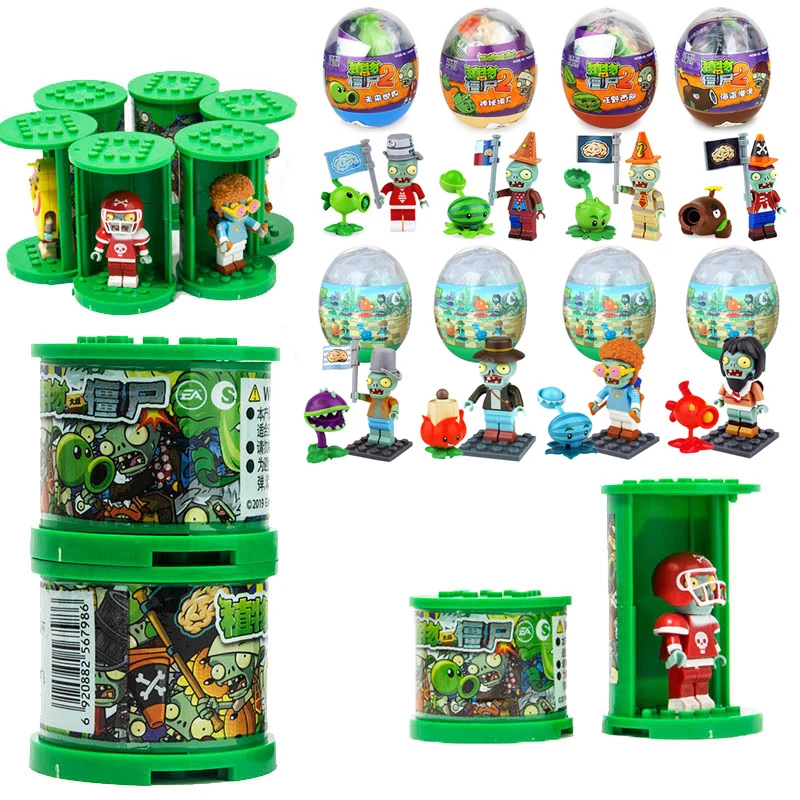 Anime Plants VS. Zombies Building Blocks Toys 50 Styles PVZ Action Figure Collection Toy For Kids Birthday Christmas Random Gift