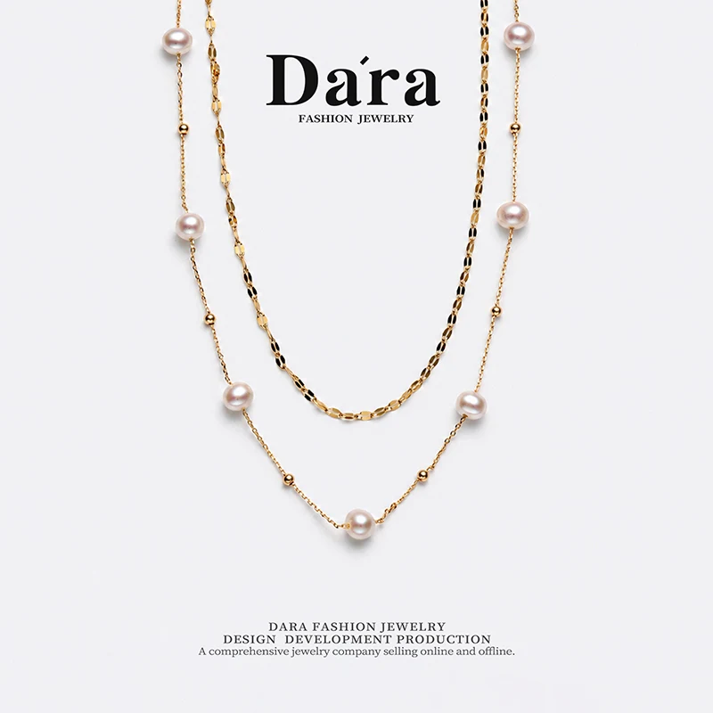Freshwater Pearl Necklace Set 6-7mm near-round pearls with strong luster, elegant and luxurious accessory for women