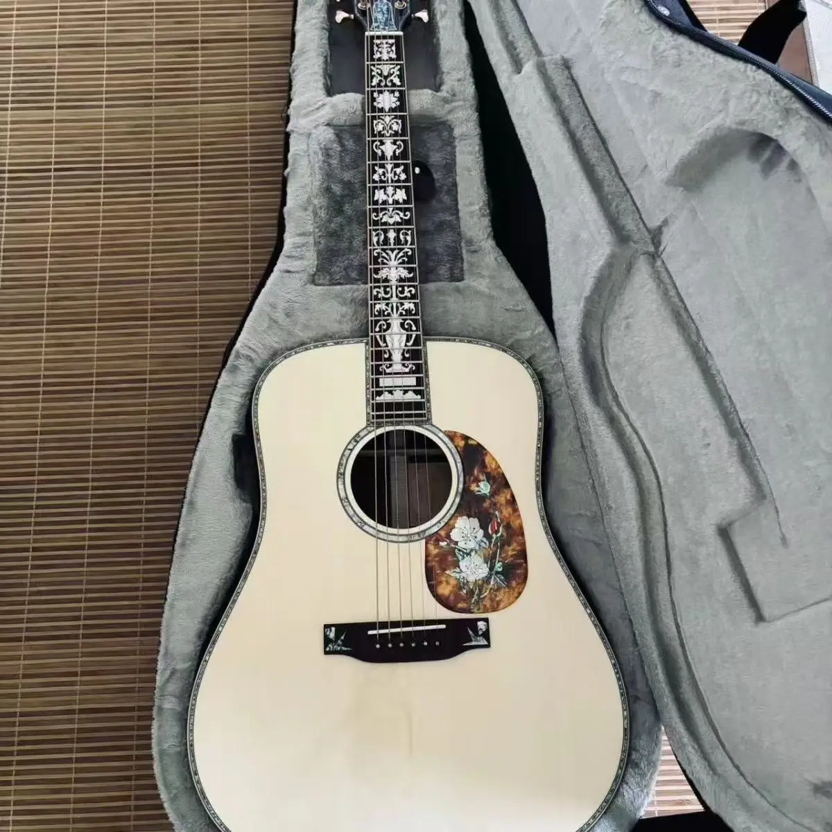 High-end Folk Acoustic Guitar With Solid Spruce Top Solid Rosewood Back/Sides Mahogany Neck Professional Performance Features