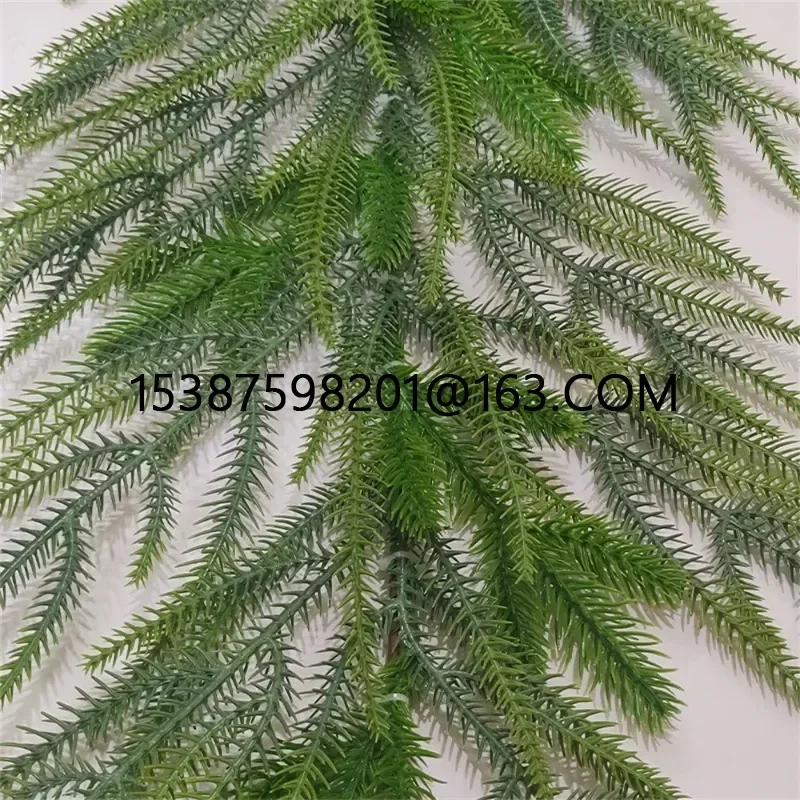 Christmas Garland Norfolk Pine Garland Artificial Faux Greenery Wreath Rustic Table Runner Holiday Indoor Mantle Decor Supplies