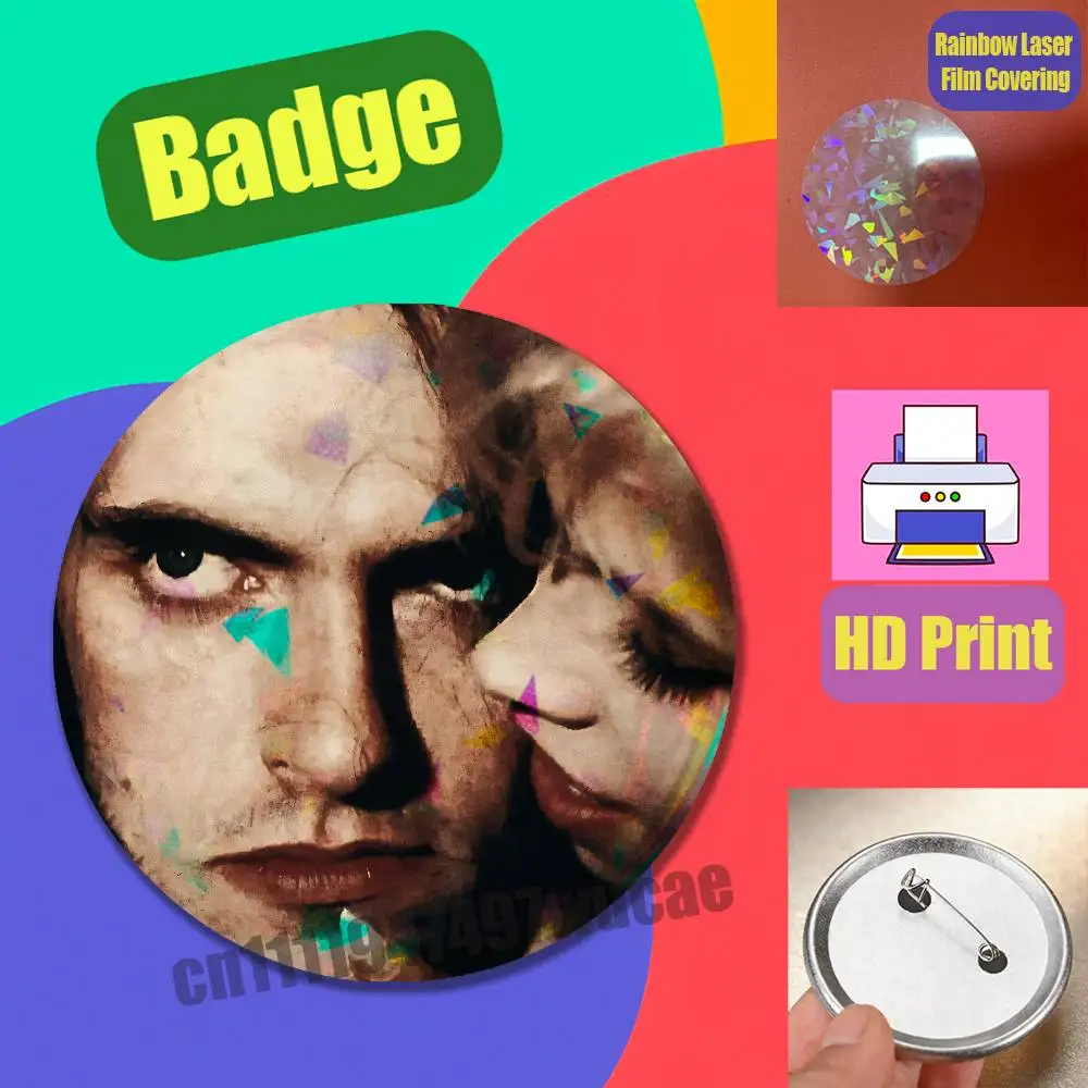 Custom Pin Insignia Emblem Round 25mm 44mm 58mm Hats Laser Film For P-Peter Steele T-Type O Negative Bloody Kisses Badge Cover