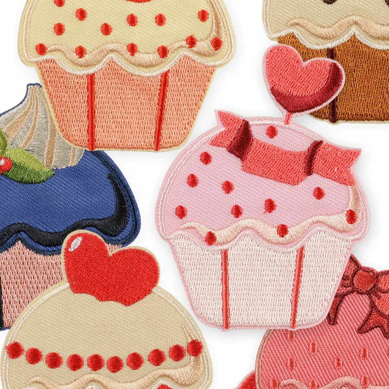 9-teiliges Kuchen- und Lebensmittel-nette selbstklebende Aufnäher zum Aufbügeln für Kleidung, Parches, Kinder, bestickte Aufkleber, Stoffe, viele Jacken, Hüte, Nähen, DIY – Detail 3