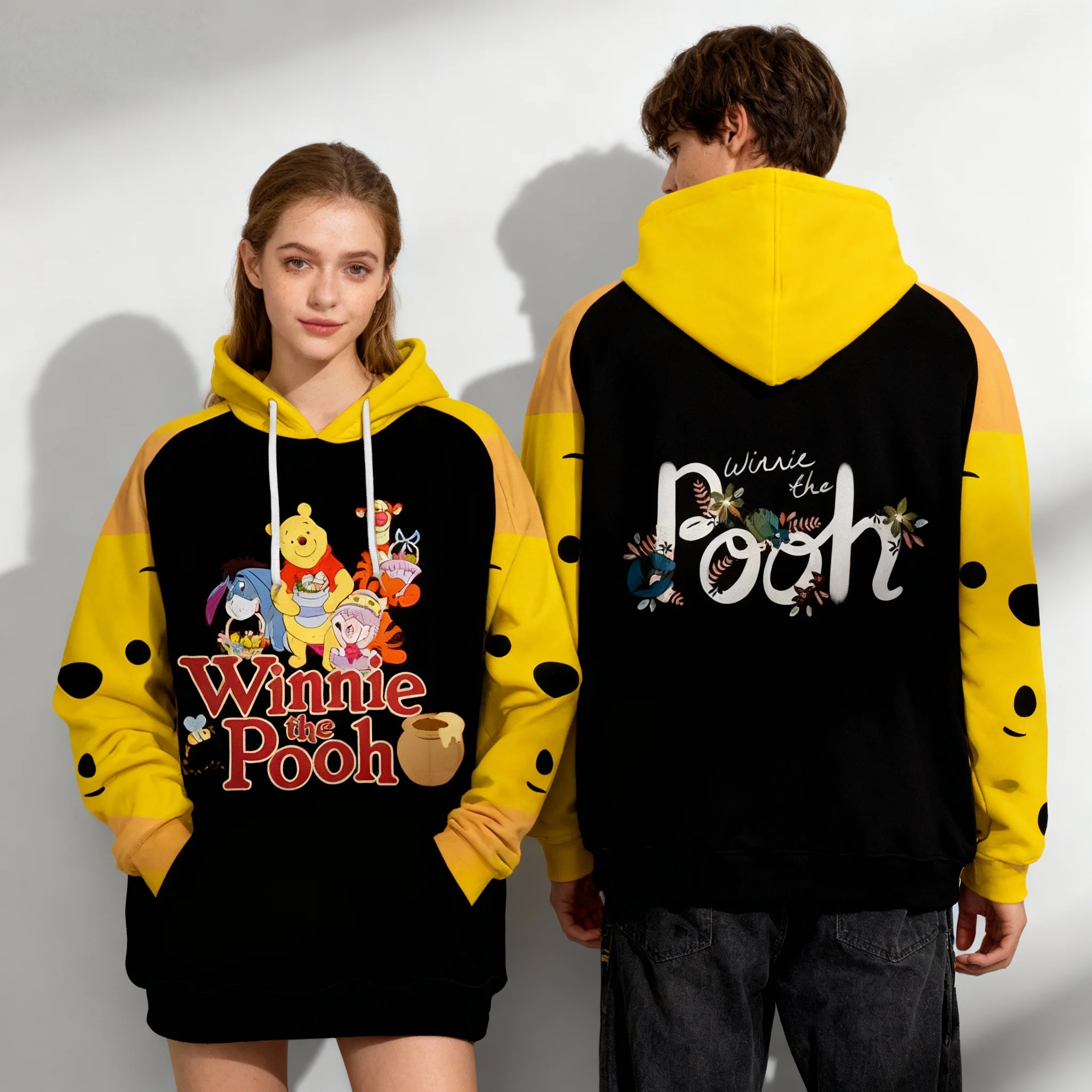 Disney Series Frozen Printed Sweet Cool Street Autumn/Winter Hoodie Oversized Women's Adult and Children's Same Size Jacket