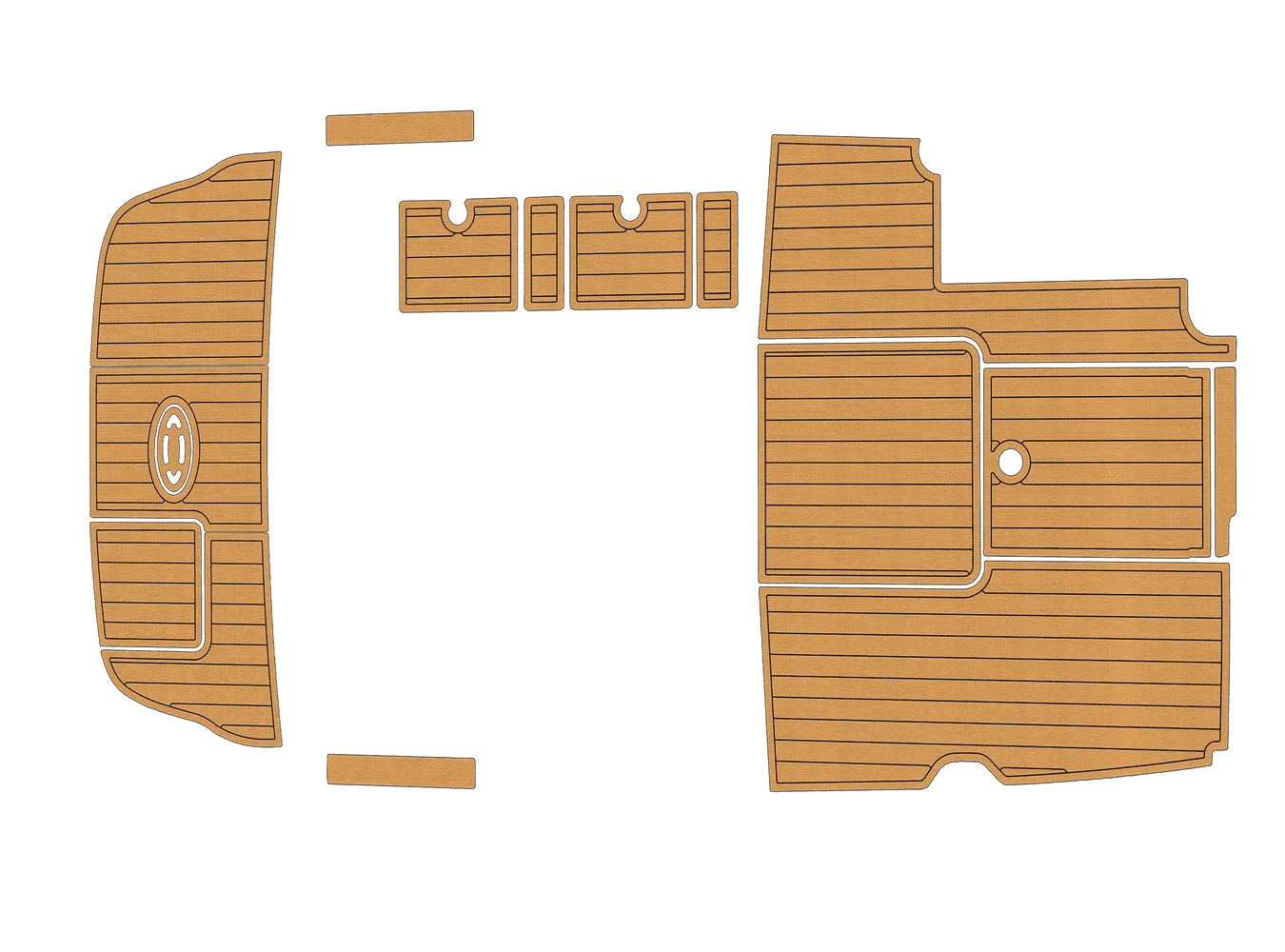 

2004-2009 Sea Ray 240 Sunsport 1/4 "6 мм Пена EVA Нескользящий ПВХ Тиковая настил морской коврик пресс для водных видов спорта Домашний пол морской полы