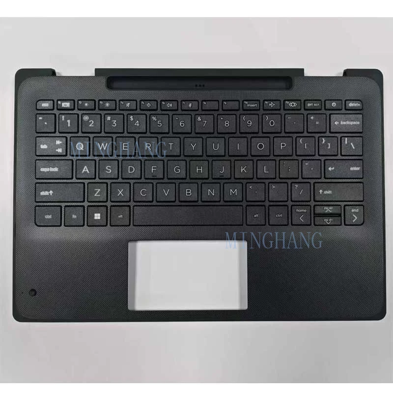 M for HP Pro x360 Fortis 11 G9 11 G10 Laptop C Cover Black With brush strokes
