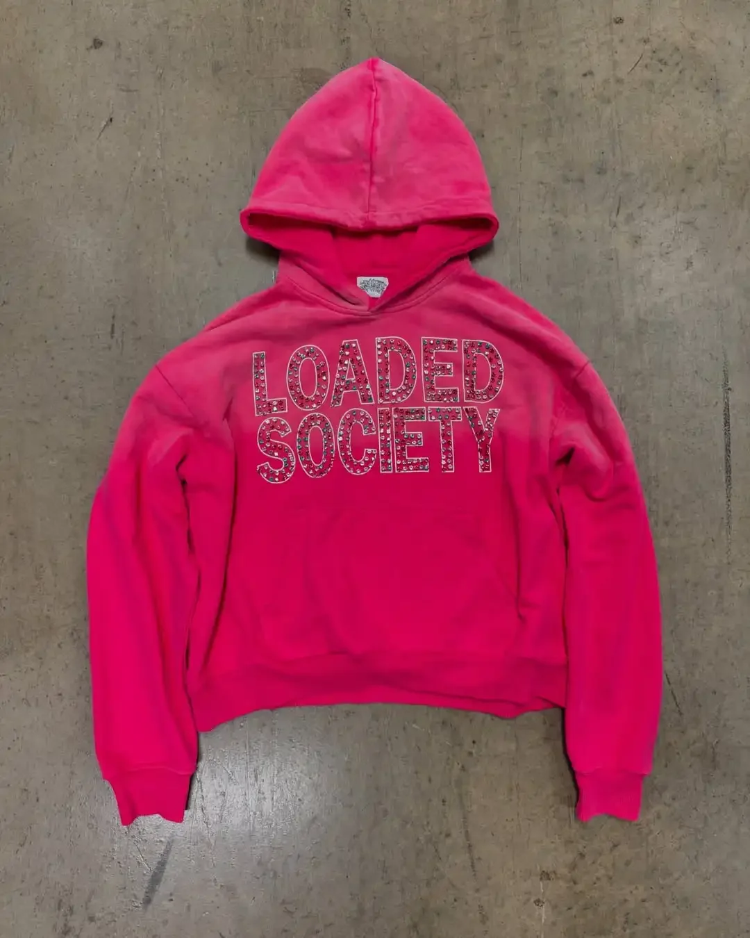 سترة نسائية بغطاء للرأس بنمط حروف ماسية ملونة من American High Street Y2K ملابس رياضية فضفاضة على طراز الهيب هوب للرجال والنساء