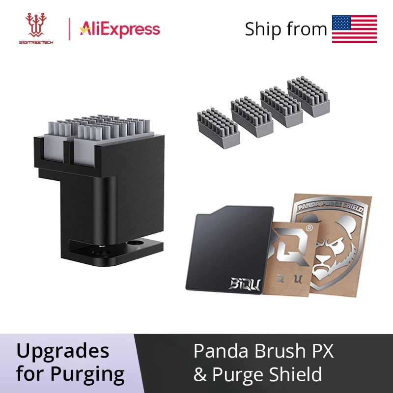 

BIGTREETECH Щетка для панды PX и щиток для очистки панды, щетка с насадкой, силиконовый стеклоочиститель, скруббер с креплением на паркетке для Bambulab P1 X1