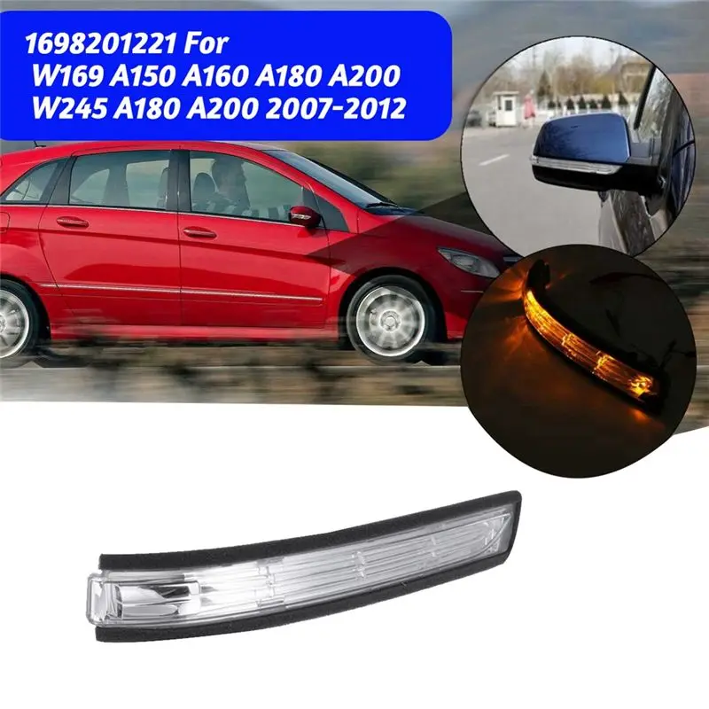 A65P-Side Rearview Mirror Light For Mercedes Benz A B-Class W169 W245 07-11 LED Turn Signal Indicator Light