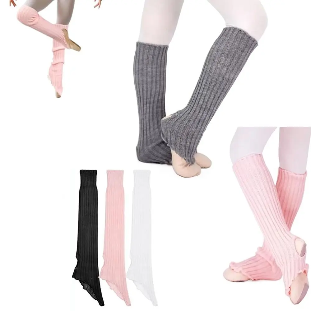 New Girls Leg Warmers Ballet Leg Warmers Boot Covers Thickened Knitted Socks Ankle Length Pile Sock Women Girls