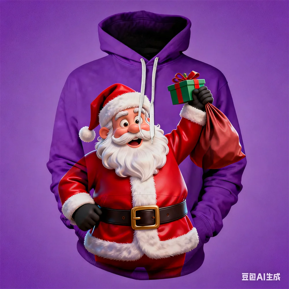 عيد الميلاد الخريف الرجال هوديي ثلاثية الأبعاد سانتا كلوز نمط طباعة هوديي موضة المشارب هوديس للرجل الرجال والنساء الشتاء هوديس