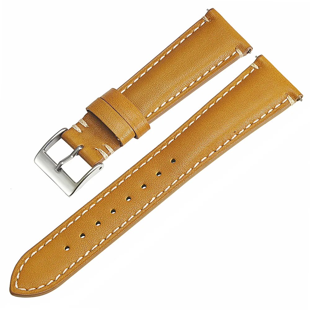 Italian Genuine Leather Watch Band Strap Handmade Vintage Watch Bands Top Grain Brown Green Watch Bands 20mm 22mm 24mm