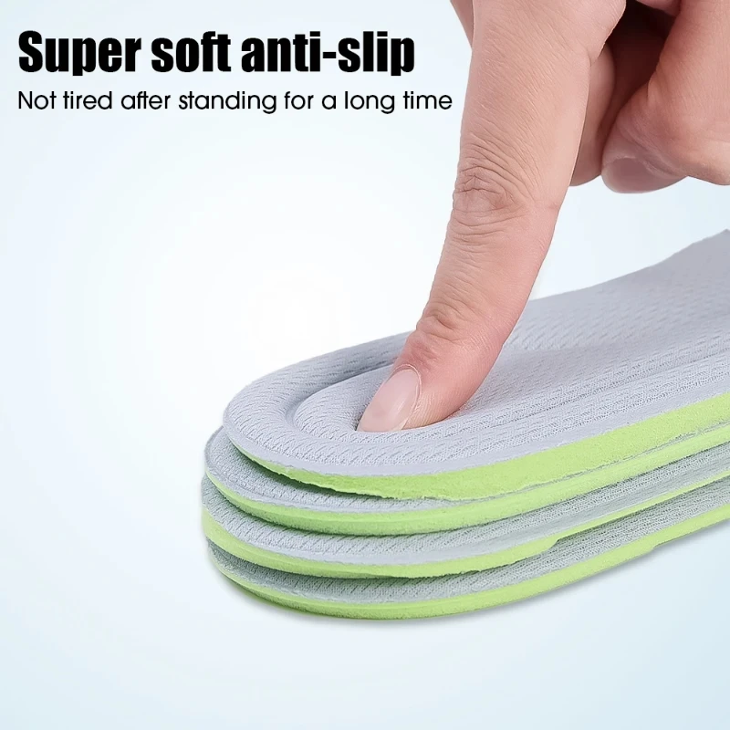 2PCS Soft Memory Foam Insoles for Shoes Men Women Deodorant Absorb-Sweat Massage Sport Insole Feet Orthopedic Shoe Sole Running image 6