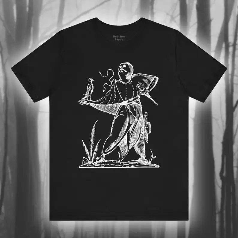 The Drolatic Dreams of Pantagruel II, Weird Ghost Shirt, Vintage Surreal Art T-shirt, Creepy Bizarre Unisex Jersey Short