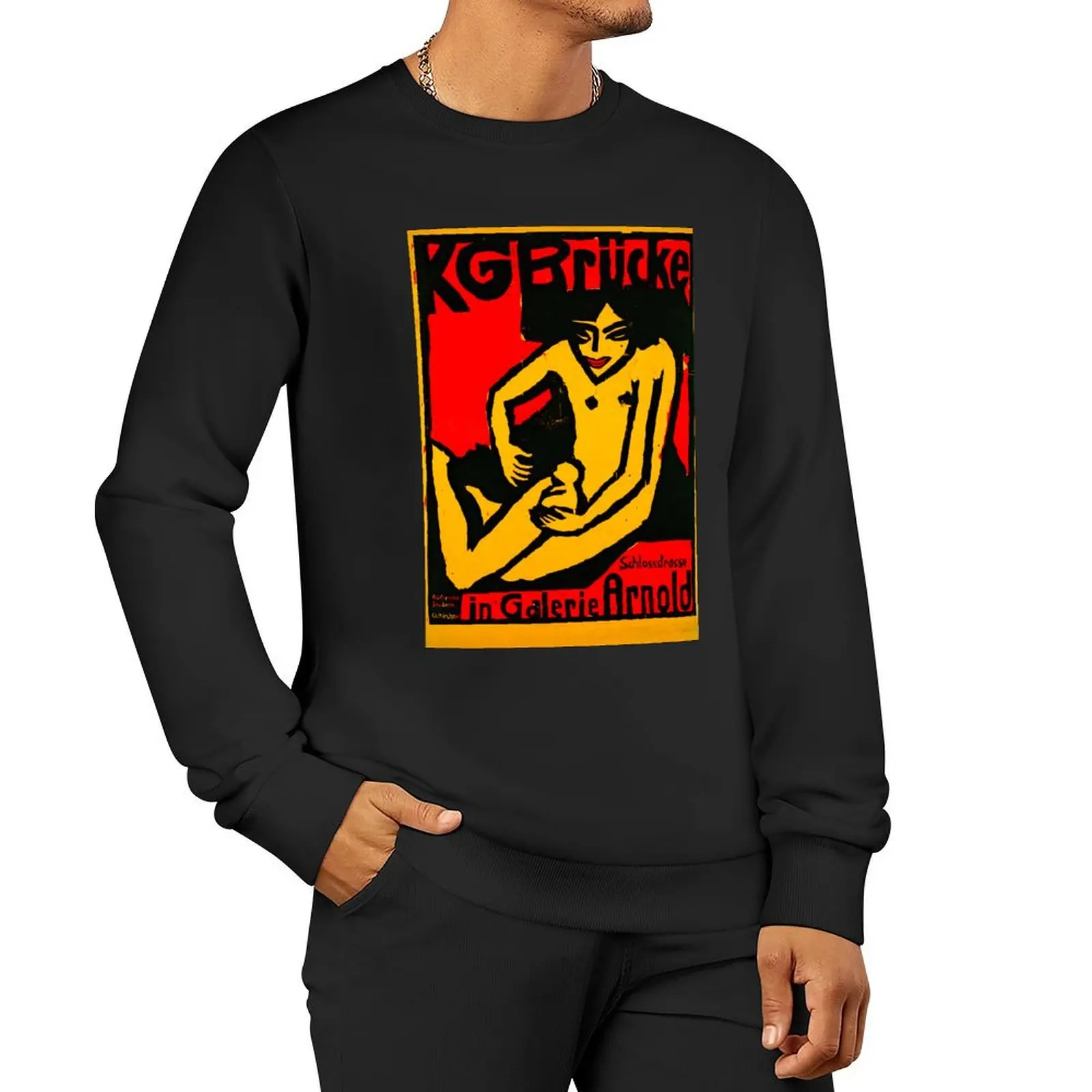 HD ERNST LUDWIG KIRCHNER - Die Brücke 1910 Pullover Hoodie korean style clothes men clothes hooded sweatshirt for men