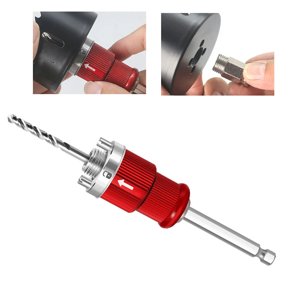 

Woodworking Hole Opener Quick Stripping Pipe Self-locking Extensions Rod Hole Opener Connecting Rods