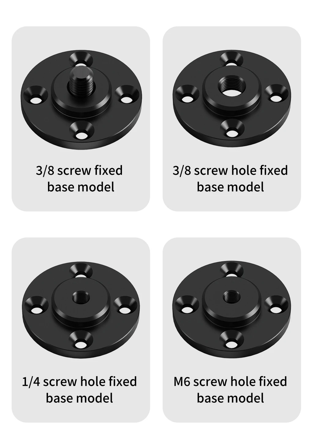 1/4 3/8 M6 Halterung Stativ Adapter Halter Wand Halter Klemm Halterung für Anschluss Kamera Monitor Licht Blitz Befestigung Außen Platte – Detail 4