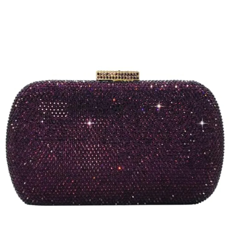 Boutique De FGG Mini Rhinestone Clutch PurseEvening Bags and Clutches for Women Formal Crystal Clutch Bag Wedding Handbags