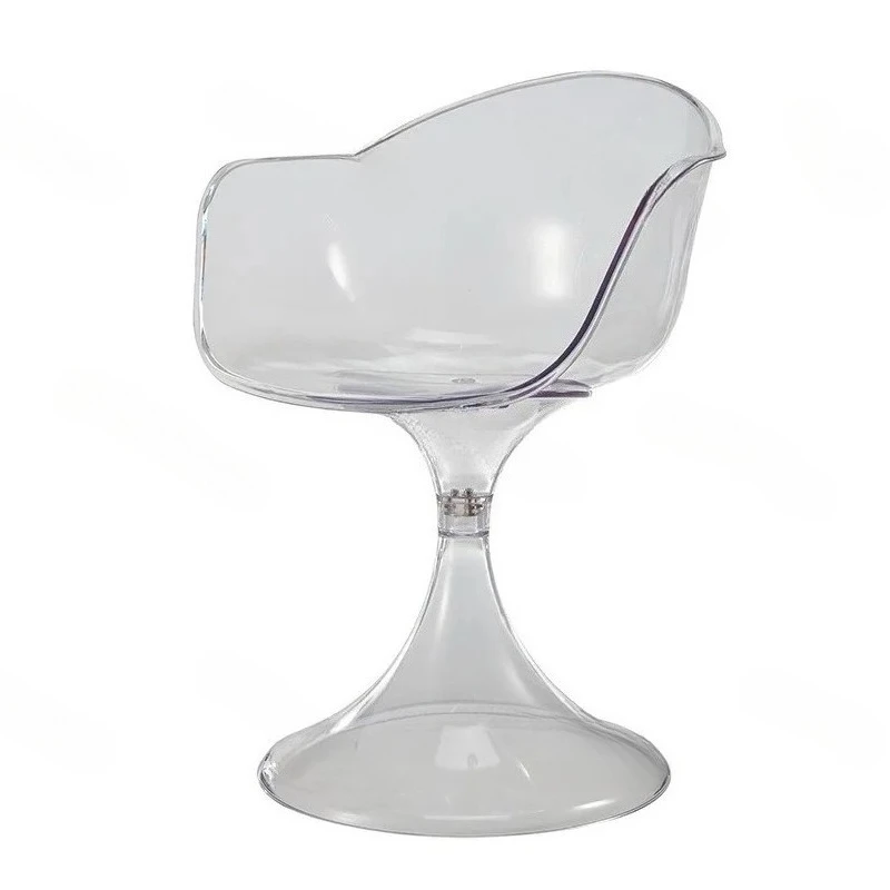 

Luxury design acrylic dining chair transparent small apartment home leisure Nordic modern lightweight backrest negotiation