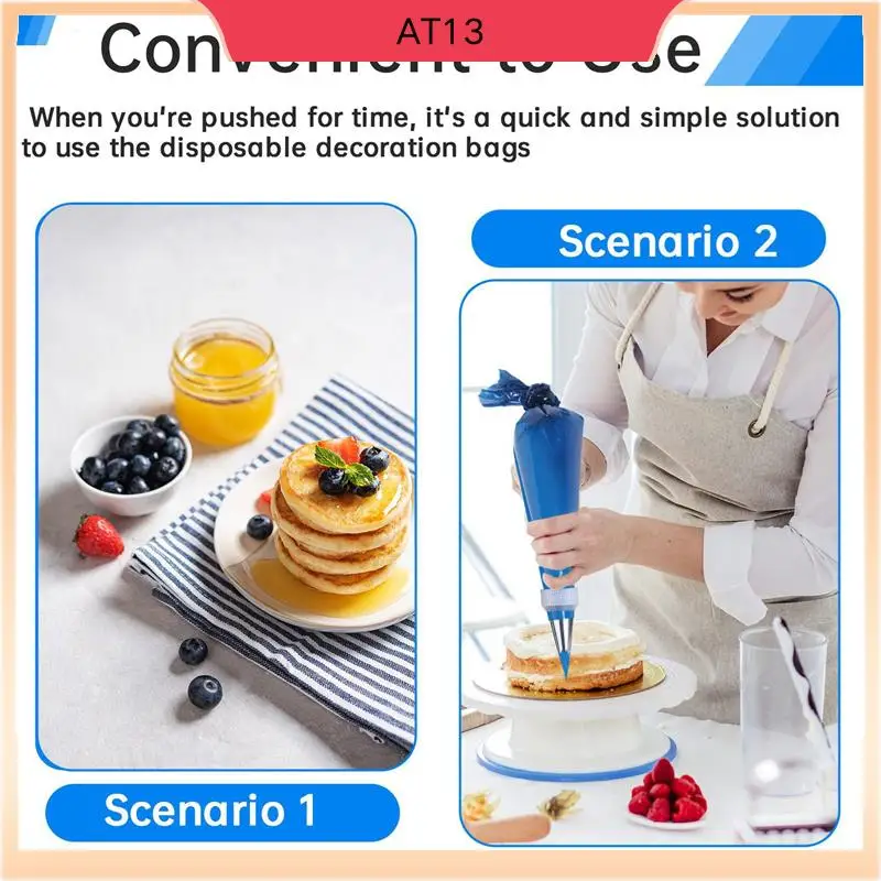 

AT13 200Pcs Extra Large Disposable Pastry Bag 21 Inch Cake Decoration Icing Piping Cream Dessert Decoration Piping Bag Baking