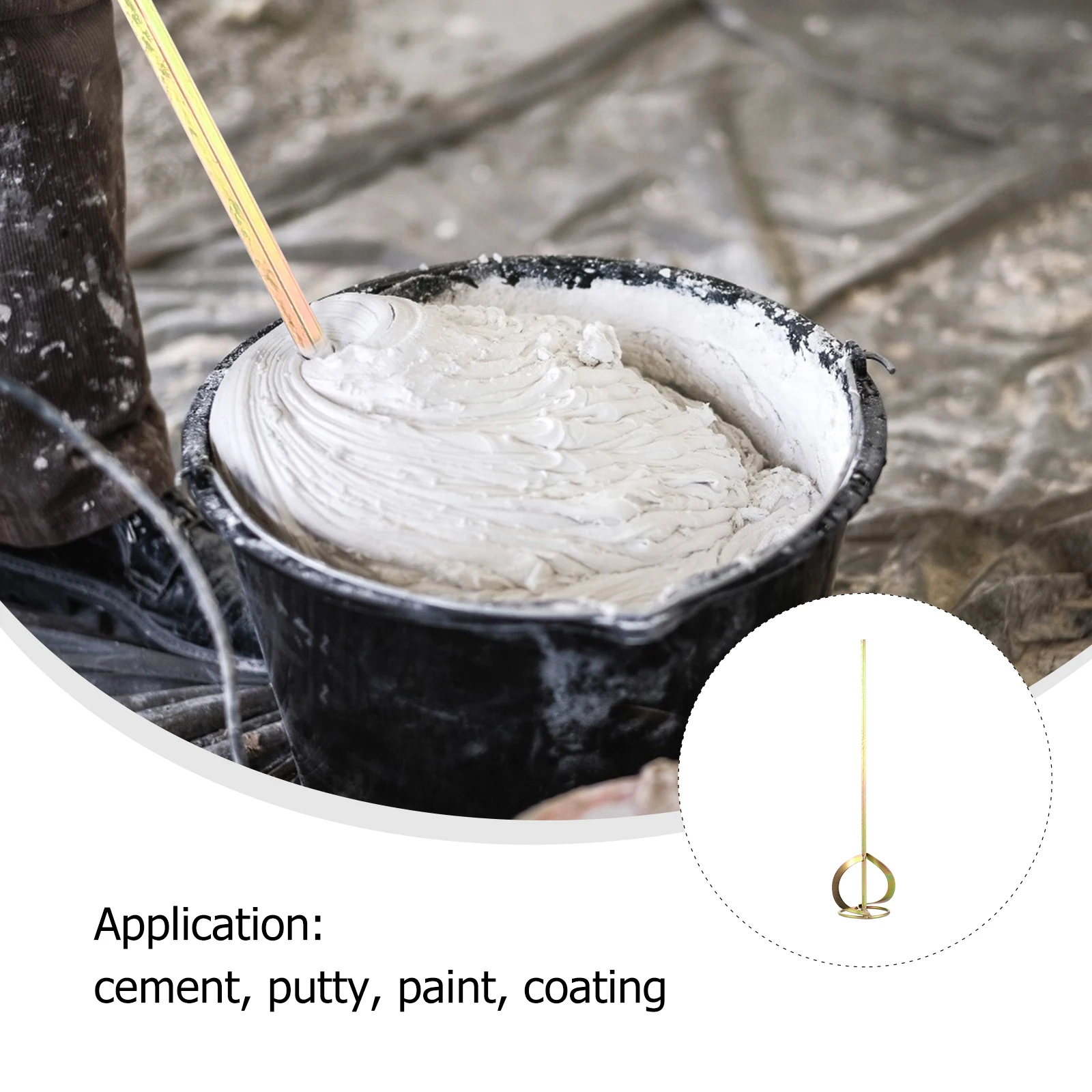 

Cement Mixer Paddle for Drill Stirring Rod Mixing Tool High-carbon Steel Concrete