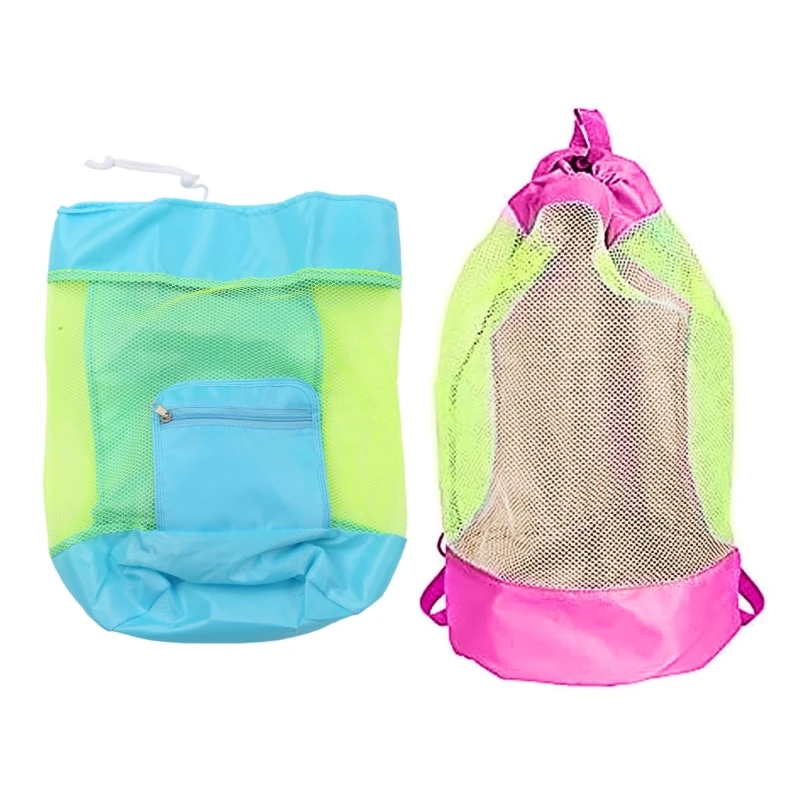 F19F Bolsa malla para almacenamiento para colección juguetes playa, juguete libre, bolso con