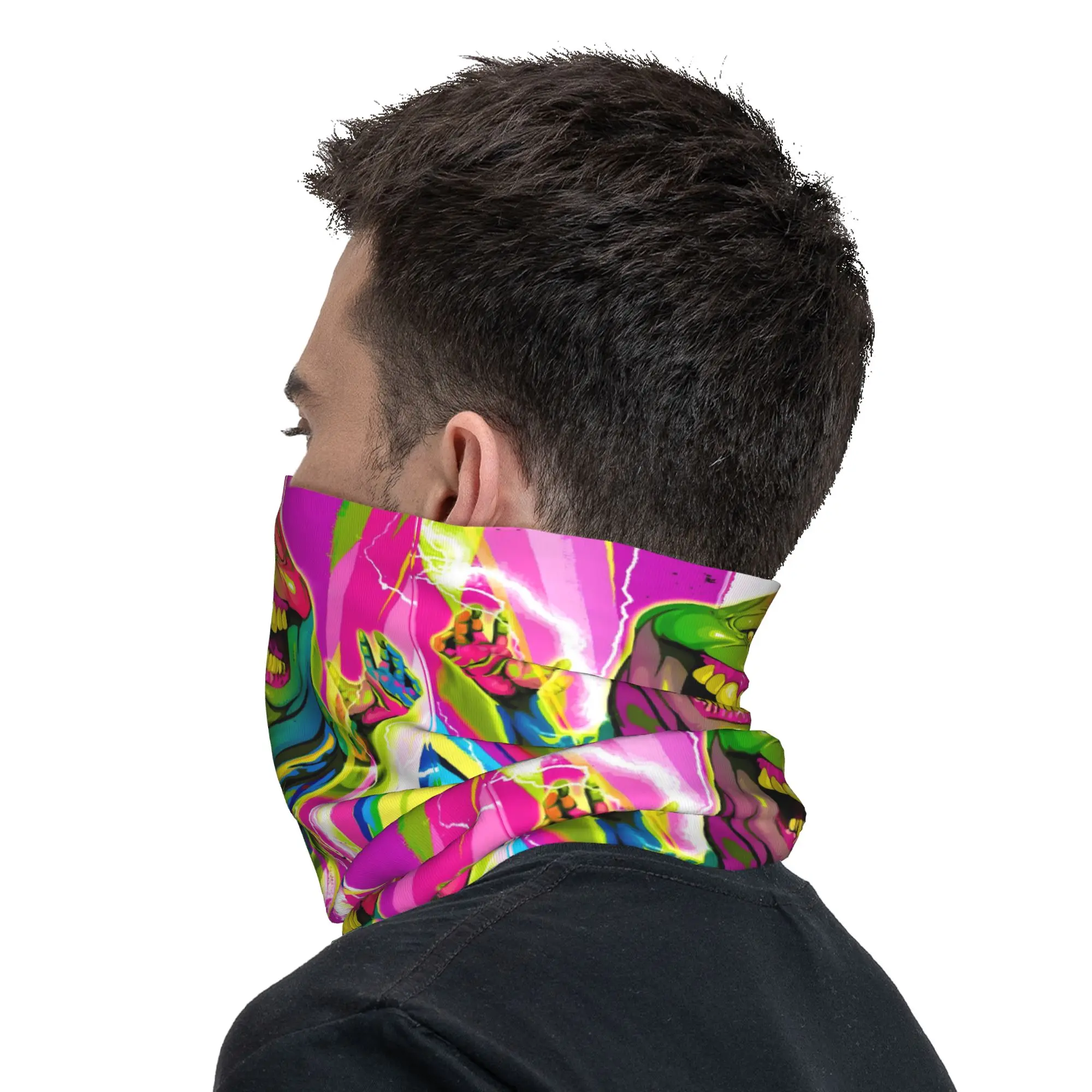 مخصص Ghostbusters باندانا الشتاء الرقبة أدفأ المرأة يندبروف التفاف الوجه وشاح للتزلج أنحل الجراب عقال