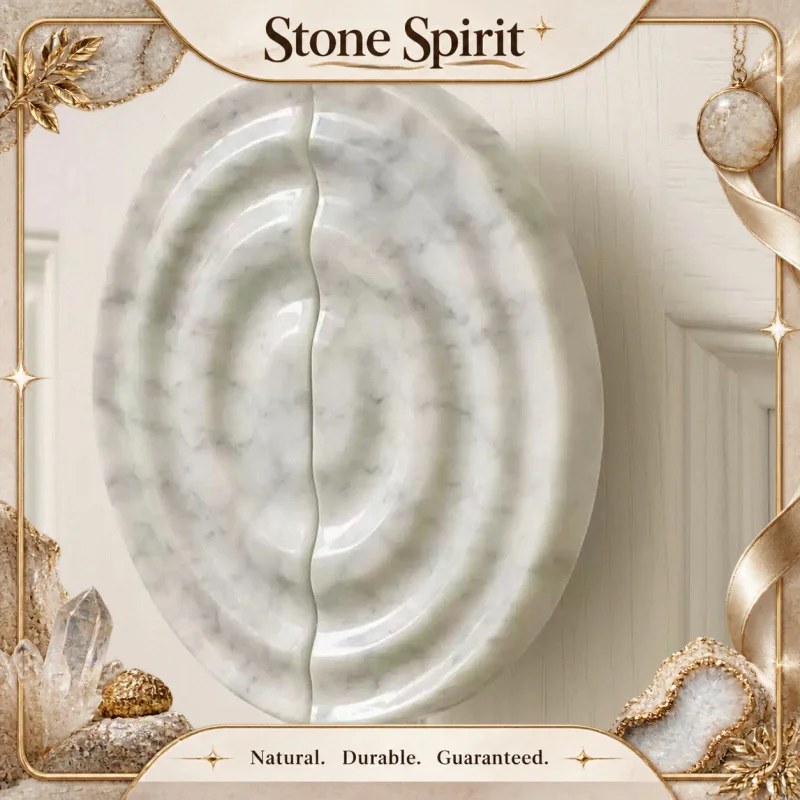 【Natural】Nordic Minimalist Natural Marble Door Pull, French Style Wardrobe, Cabinet & Drawer Handle, Commercial Glass Door Knob