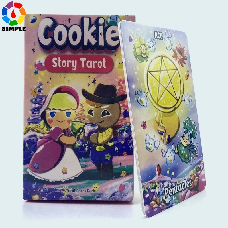 

78pcs/set New Cookie Story Tarot Card Waterproof Durable Home Board Game Accessories