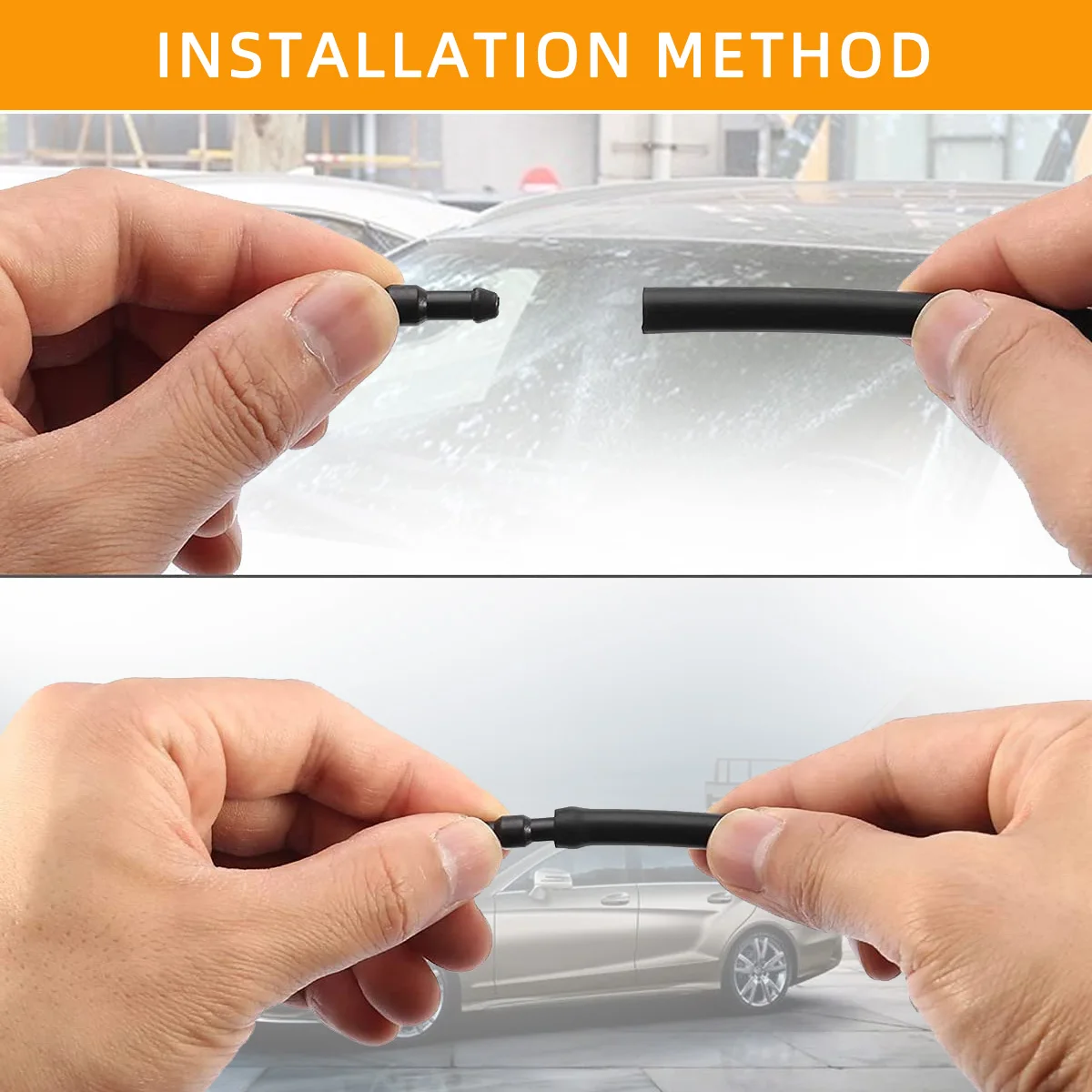 Yitong Windshield Washer Hose Kit 2M Universal Hose Suitable For Front Window Headlight Pump Automotive Accessories