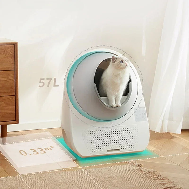 

Toilet Robot Cat Bedpans Sandbox Enclosed Intelligence Toilet Cat Bedpans Covered Indoor Katzen Toilette Pet Products QF50CB