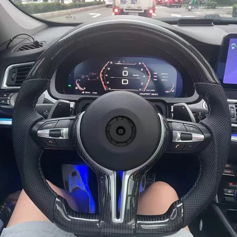 Customized Carbon Fiber Leather Car Steering Wheel For BMW F10 F20 F30 F31 F36 F15 F16 E70 E71 X3 E90 M3 M5 E82 Steering Wheel