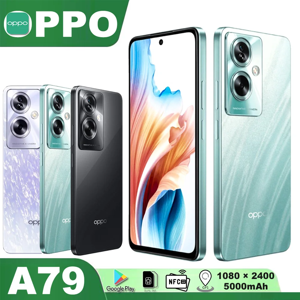 OPPO a79 original smart fashion mobile phone 8GB+256gb memory/USB Type-C interface 5000mah long battery life smart phone