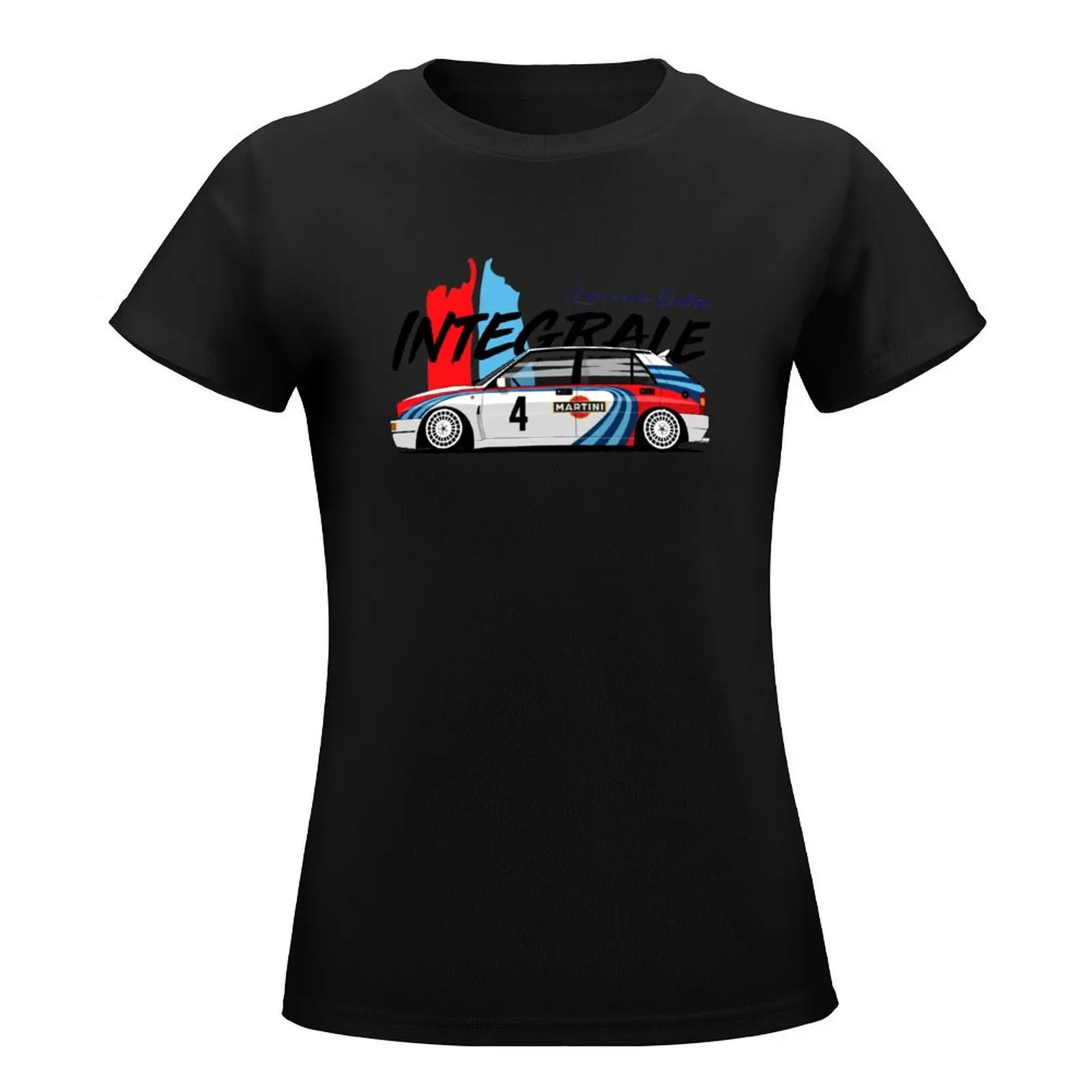 LANCIA DELTA INTEGRALE RALLY CAR T-Shirt tops blanks plus sizes anime clothes western t-shirt dress for Women