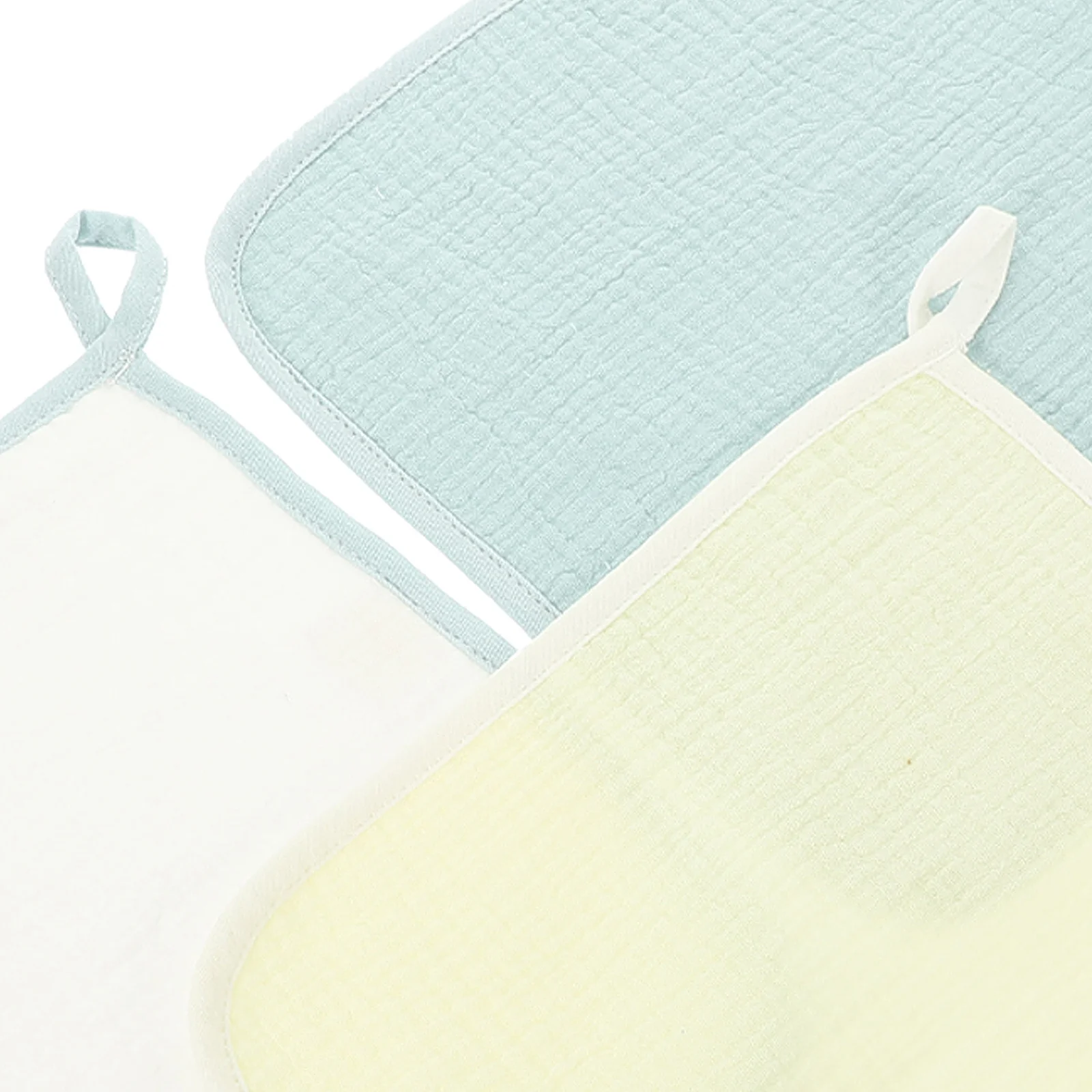 ผ้าเช็ดหน้าทารกแรกเกิด 3 ชิ้นผ้าฝ้ายผ้าซักล้างสำหรับทารกผิวบอบบางนุ่มดูดซับน้ำได้ดีน้ำหนักเบาหลายชั้น