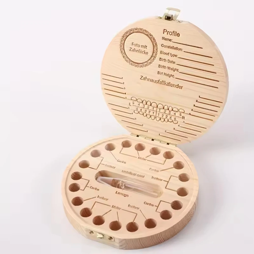 Caja de dientes de leche para niños, caja de colección para bebés para conservar los dientes de leche y almacenar los dientes como Memento, 1 ud.