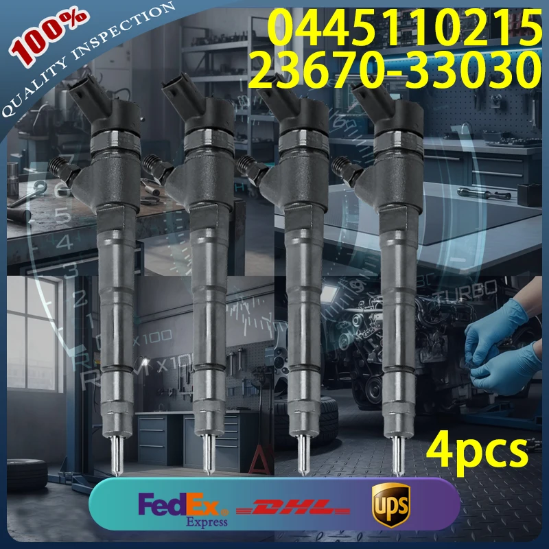 

0445110215 Common Rail Diesel Injector 23670-33030 for Toyota Yaris 1.4 D D-4D MINI COOPER One R50 R53 Diesel Engine 4pcs