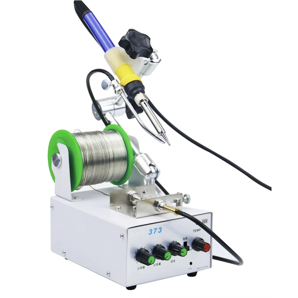 New products 373 Foot type Tin Feeder 70W Rework Solder Iron Adjustable Automatic Soldering Machine For PCB Electronic Product