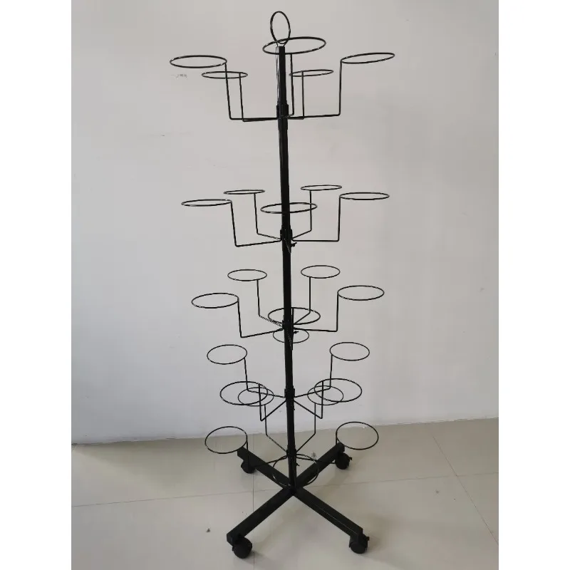 

Hot-selling Supermarket Hat Storage Iron Rotating Removable HatSock Wire DisplayMobile Jewelry Rack