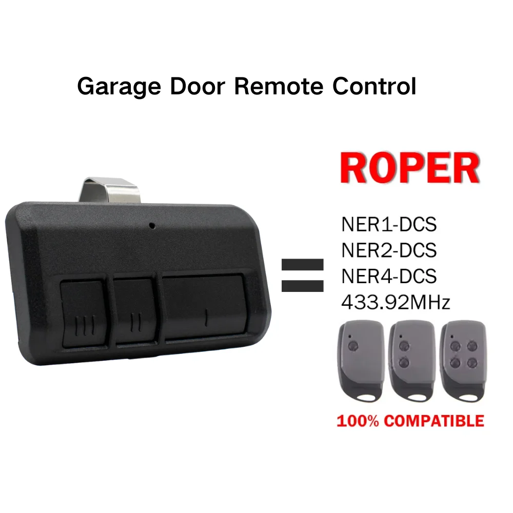 روبر NER1DCS NER2DCS NER4DCS NER1-DCS NER2-DCS NER4-DCS باب المرآب ناسخ ريموت كنترول فتاحة 433.92 ميجا هرتز رمز المتداول #1
