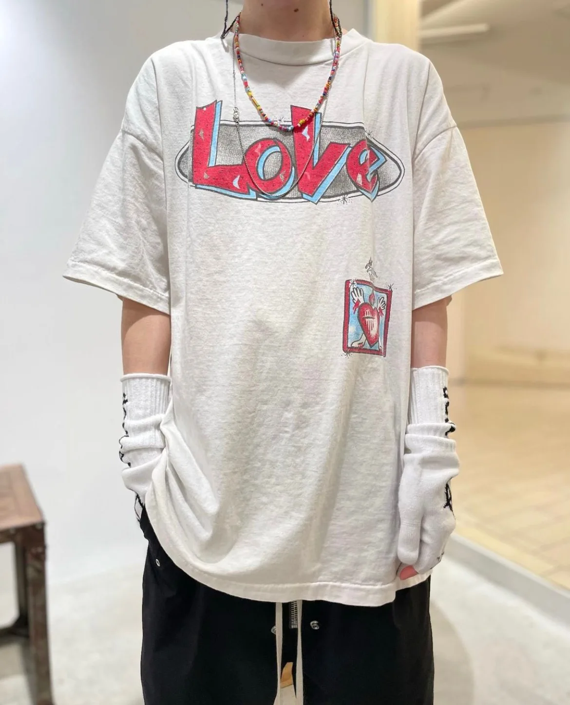 

Винтажная футболка Waed ort Sve Love Tee ex, круглая футболка Ne Loose Fit Youthful Sle, любимый бренд
